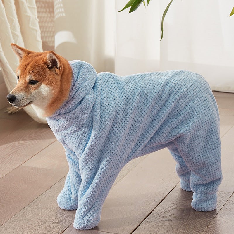 Soft Full-Body Dog Bathrobe for Maximum Warmth – Absorbent, Adjustable Fit, Full Coverage for Dogs in a Robe