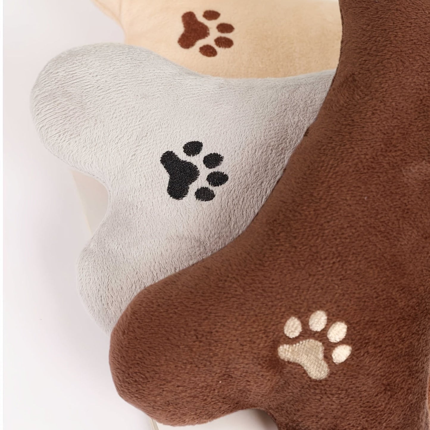 Bone-Shaped Plush Pet Pillow for Small to Medium Dogs & Cats – Washable Comfort