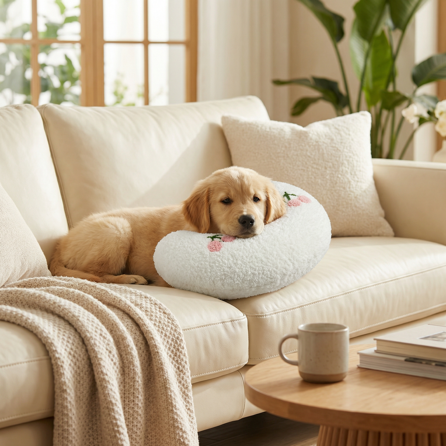 Ergonomic Dog Neck Support Pillow for Restful Sleep – Soft Plush Design