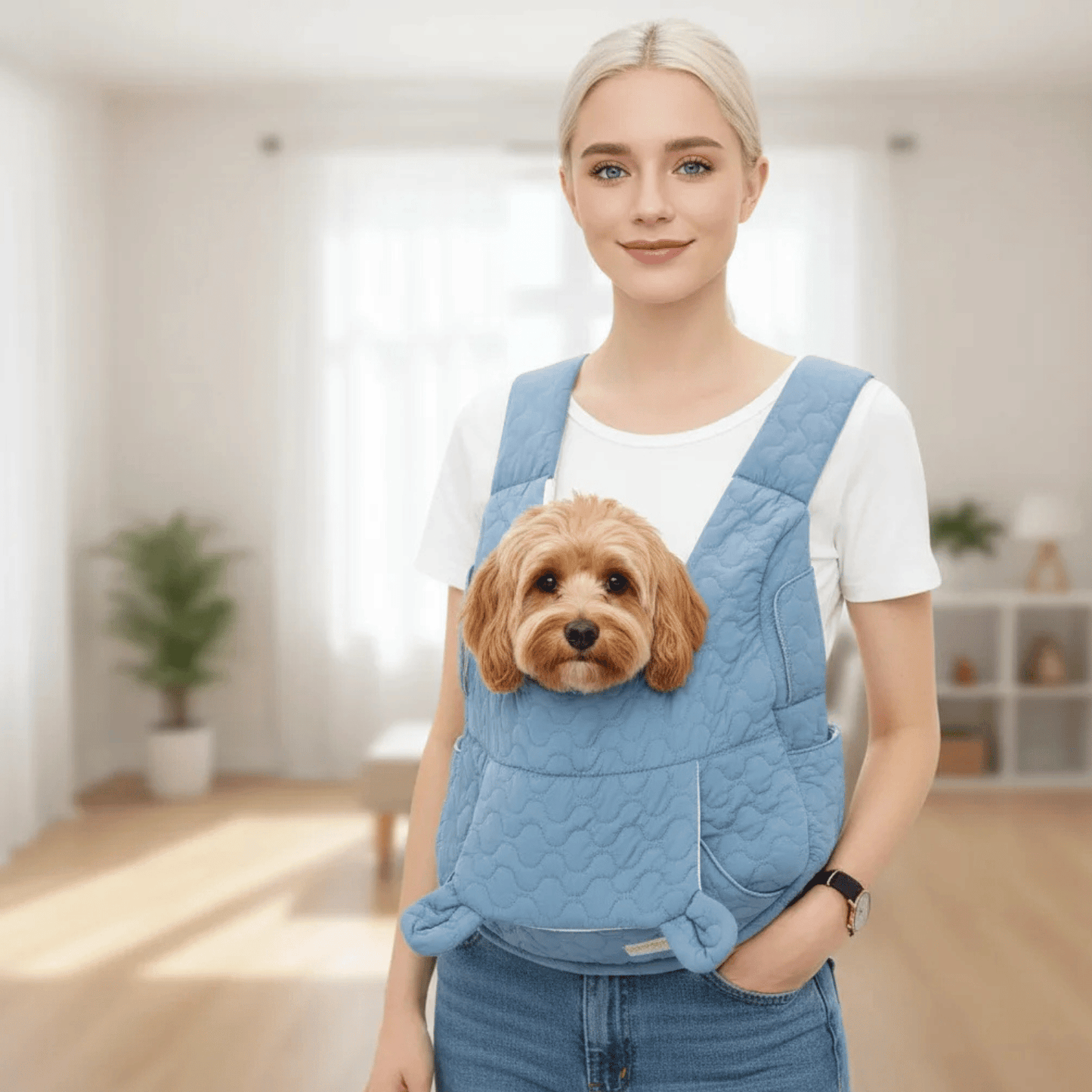 Extra Large Dog Carrier Bag for Small Pets - Comfortable, Waterproof Travel Bag with Ergonomic Design and Adjustable Straps