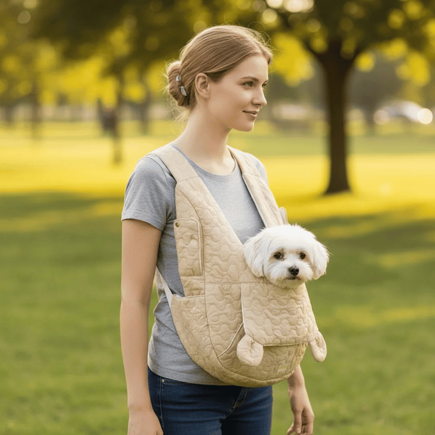 Extra Large Dog Carrier Bag for Small Pets - Comfortable, Waterproof Travel Bag with Ergonomic Design and Adjustable Straps