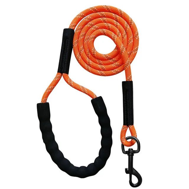 Extra Long Reflective Dog Leash – Durable Nylon, Comfortable Foam Handle, Ideal for Training and Walking, Available in 10m, 15m, 20m