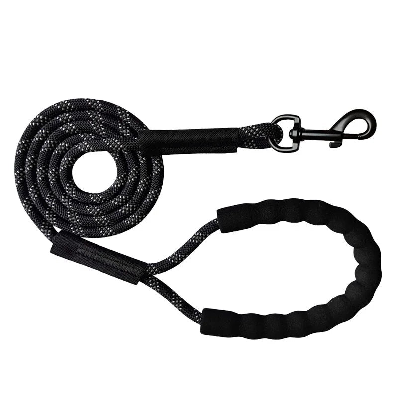 Extra Long Reflective Dog Leash – Durable Nylon, Comfortable Foam Handle, Ideal for Training and Walking, Available in 10m, 15m, 20m