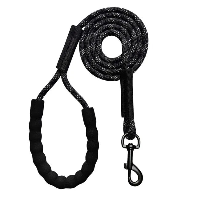 Extra Long Reflective Dog Leash – Durable Nylon, Comfortable Foam Handle, Ideal for Training and Walking, Available in 10m, 15m, 20m