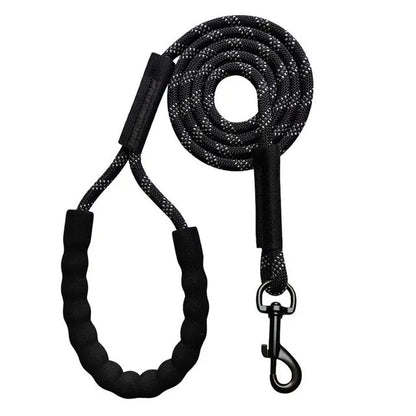 Extra Long Reflective Dog Leash – Durable Nylon, Comfortable Foam Handle, Ideal for Training and Walking, Available in 10m, 15m, 20m
