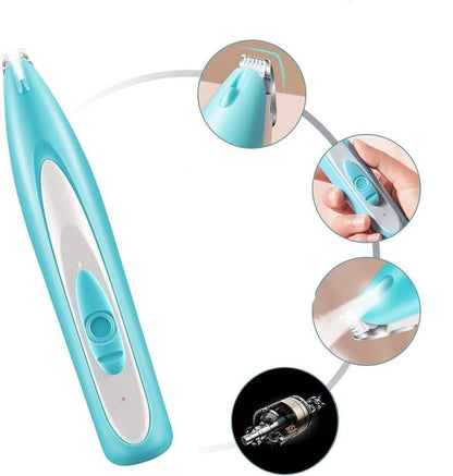 LED Pet Trimmer with Ultra-Low Noise Technology – Stainless Steel Clipper for Safe Grooming and Precise Trims