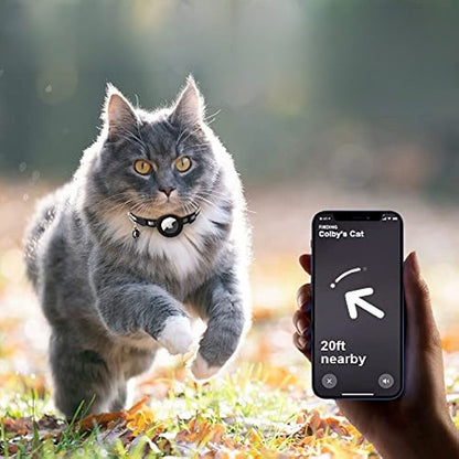 Reflective Cat GPS Tracker Collar with Breakaway Buckle – Adjustable Nylon Design for Safety and Visibility