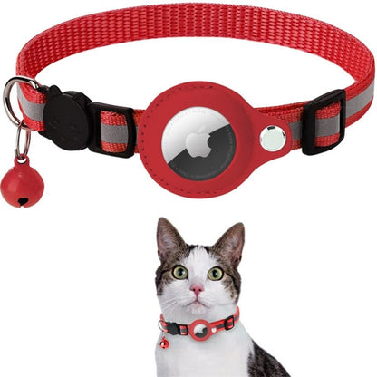 Reflective Cat GPS Tracker Collar with Breakaway Buckle – Adjustable Nylon Design for Safety and Visibility
