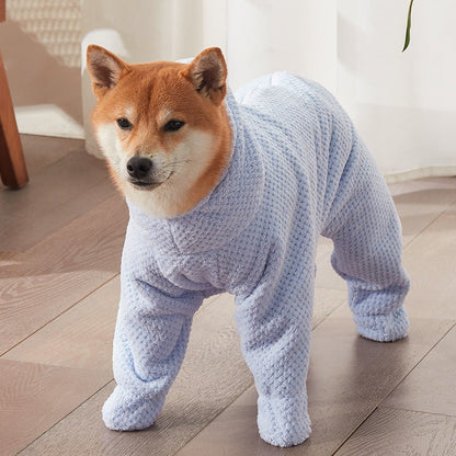 Soft Full-Body Dog Bathrobe for Maximum Warmth – Absorbent, Adjustable Fit, Full Coverage for Dogs in a Robe